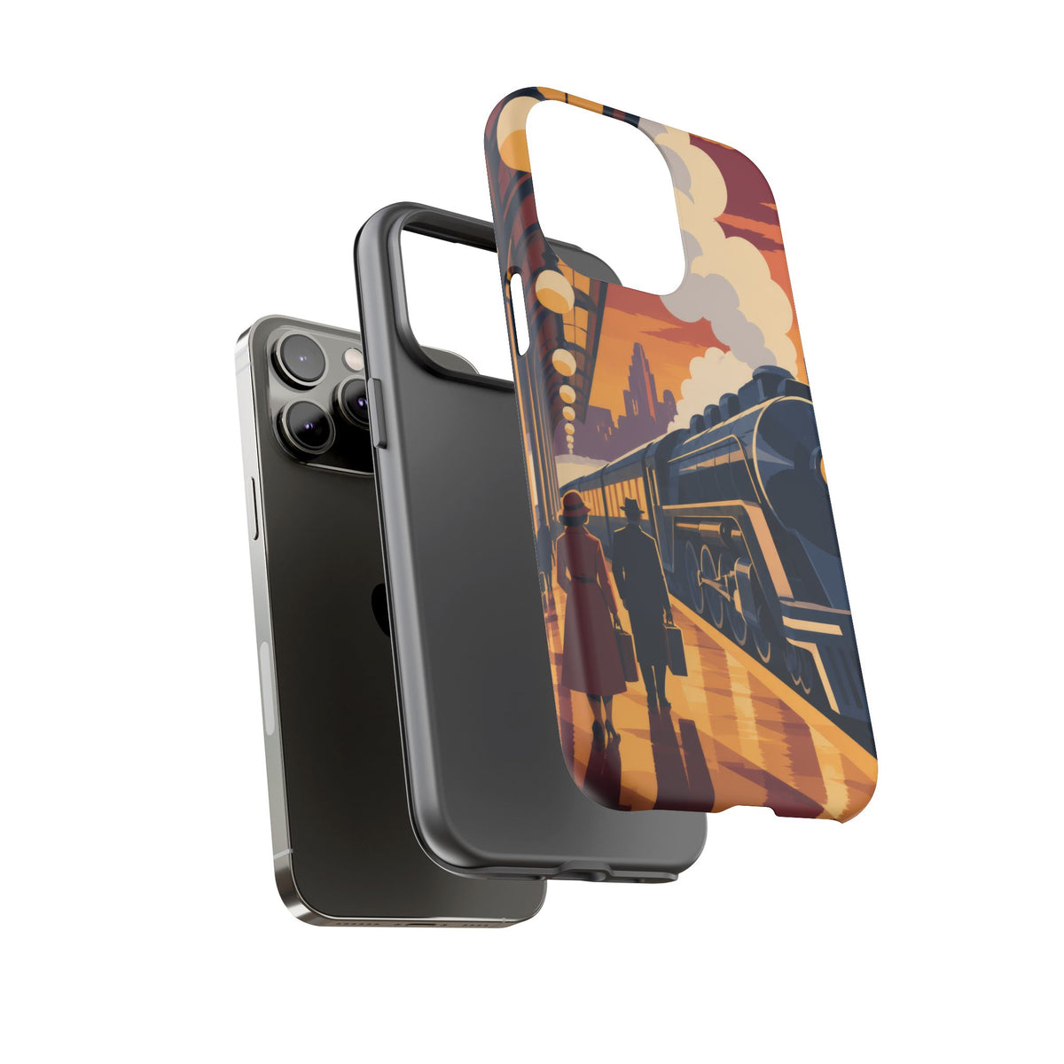 Travel by Train — Night Departure iPhone Tough Case | train travel