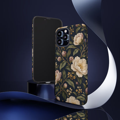Dark Floral iPhone Tough Case | Midnight Camellia