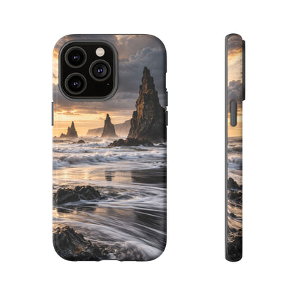 Black Sand and Silver iPhone Tough Case | black sand beach