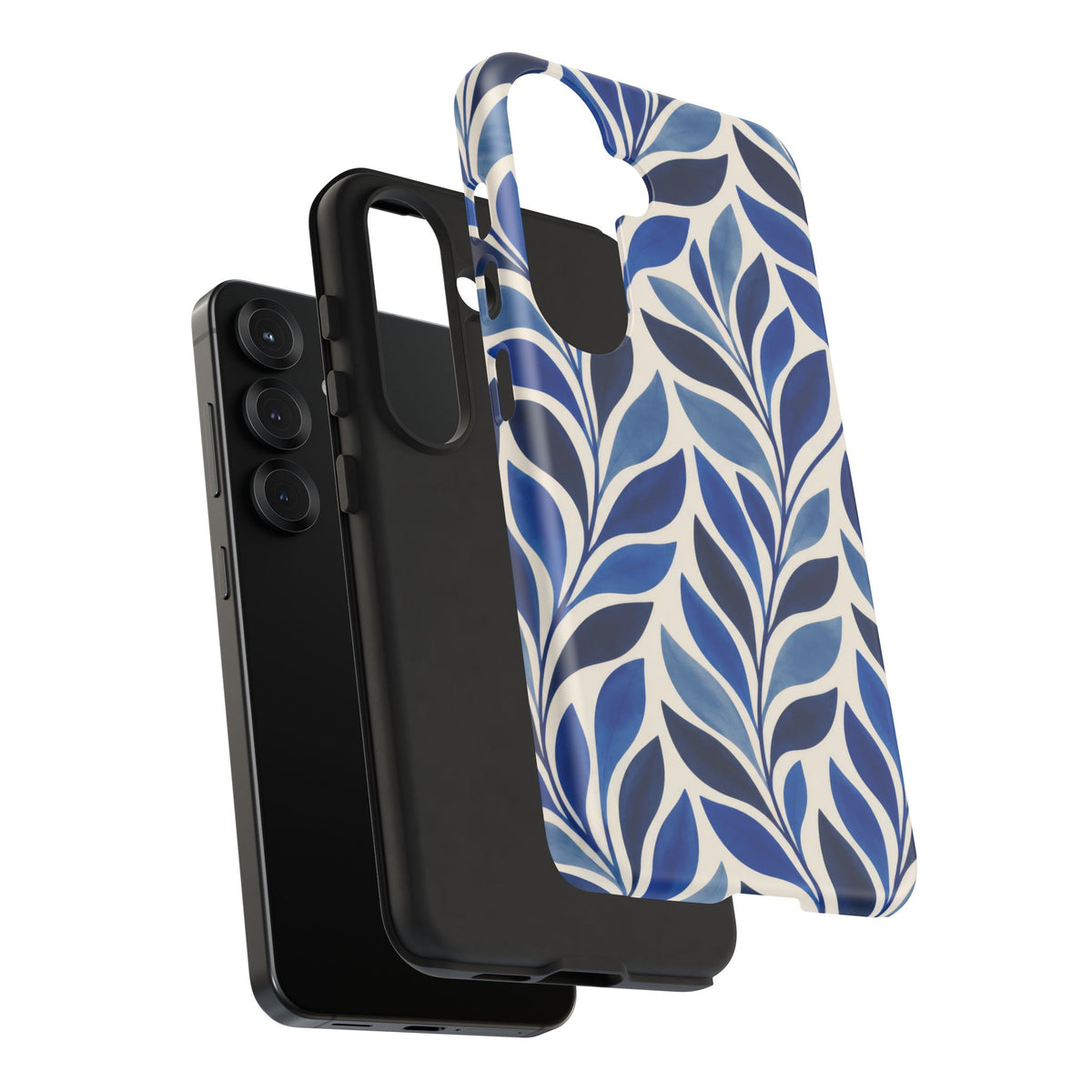 Cobalt Current Samsung Galaxy Tough Case | Cobalt Blue Leaf Pattern