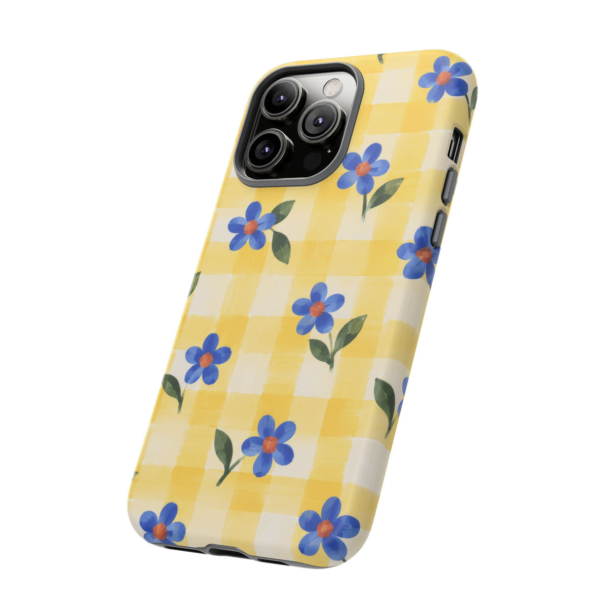 Buttercup Picnic iPhone Tough Case | yellow gingham