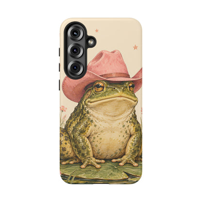 Cowboy Frog Samsung Galaxy Tough Case | Pink Hat Bullfrog