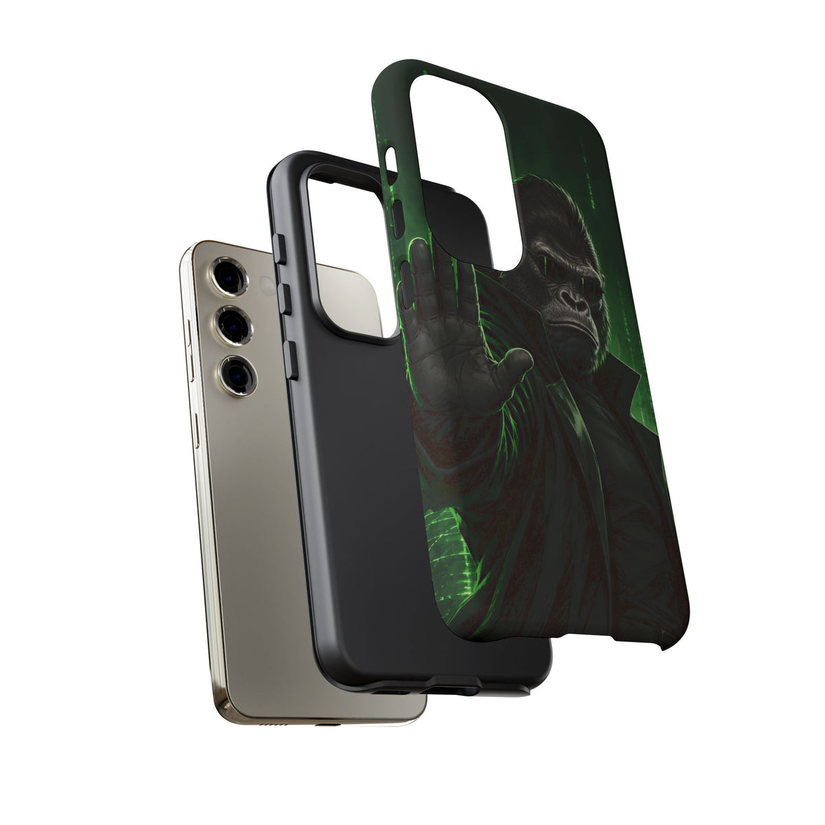 Cyberpunk Gorilla Samsung Galaxy Tough Case | Neon Code Silverback