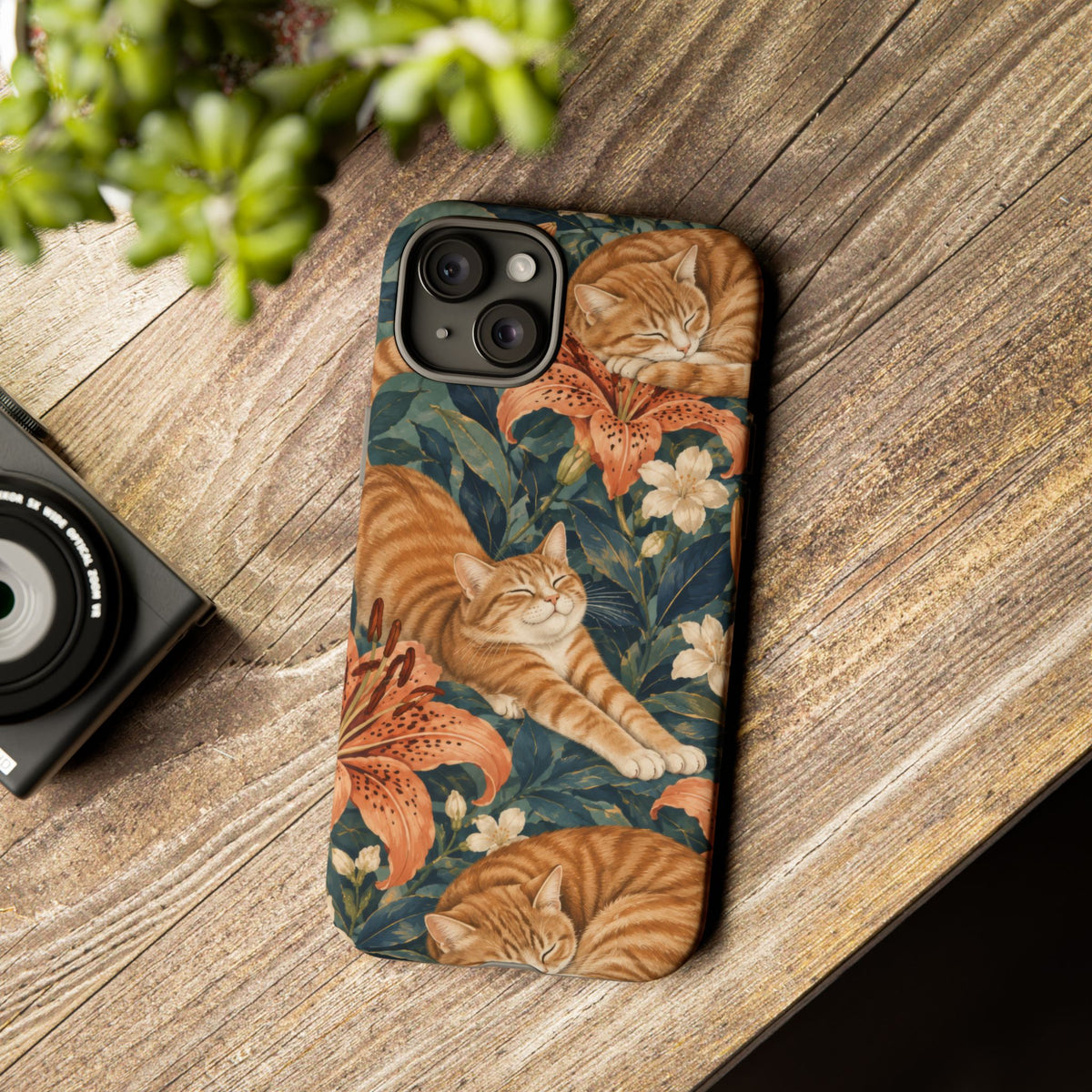 Tiger Lily Tabby iPhone Tough Case | tabby cats