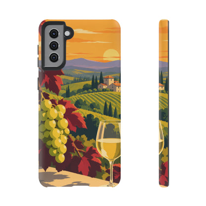 Wine & Grapes — Golden Vintage Samsung Galaxy Tough Case | wine grapes