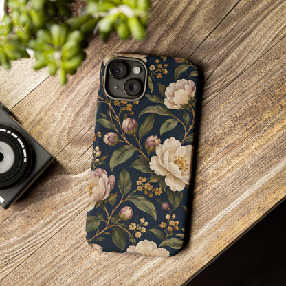 Dark Floral iPhone Tough Case | Midnight Camellia
