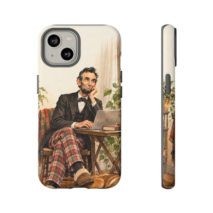 Abe from Home iPhone Tough Case | lincoln work from home