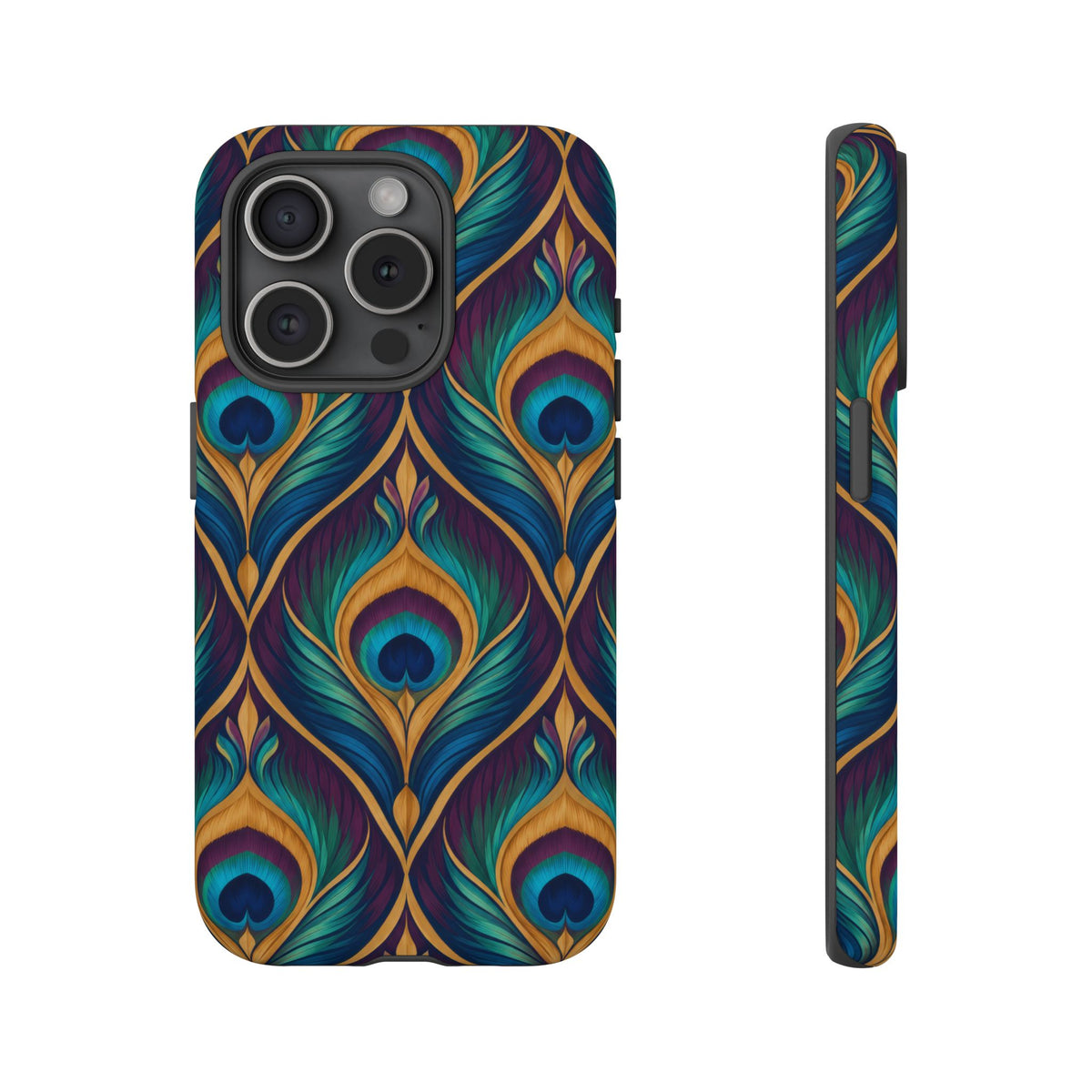 Peacock Nocturne iPhone Tough Case | art deco
