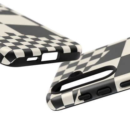 Check Shift Samsung Galaxy Tough Case | Black & White Checkerboard