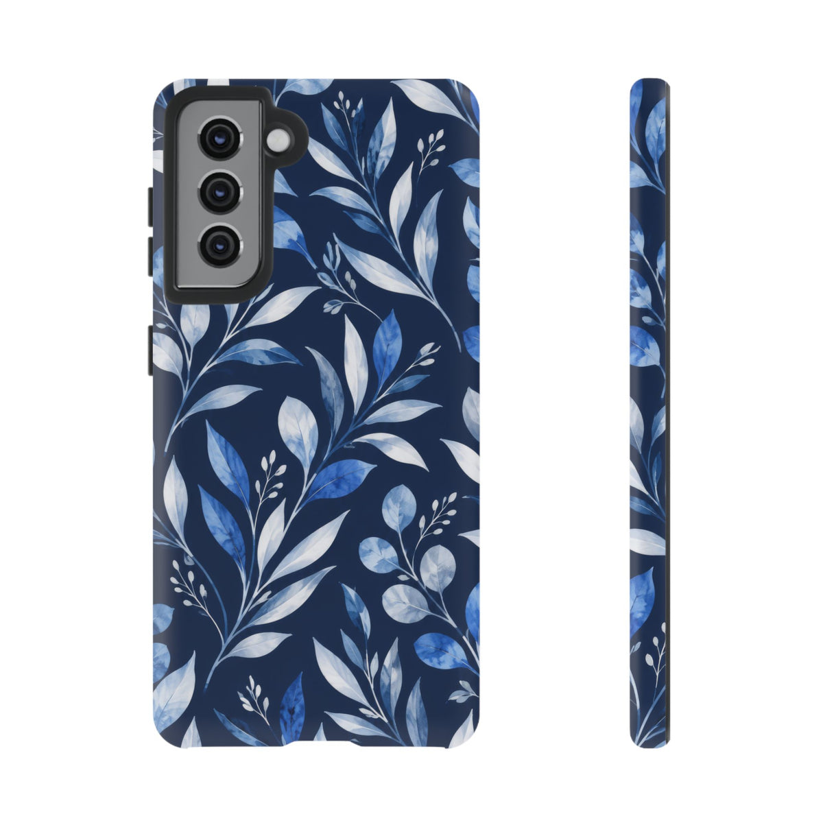 Blue Hour Botanical Samsung Galaxy Tough Case | Blue Botanical Leaf Pattern