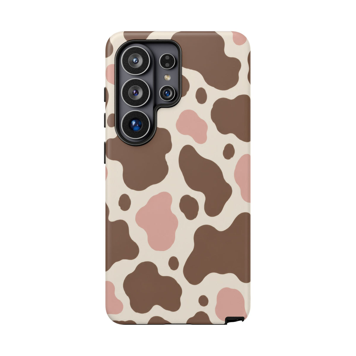 Mocha Blush Samsung Galaxy Tough Case | Brown & Pink Cow Print