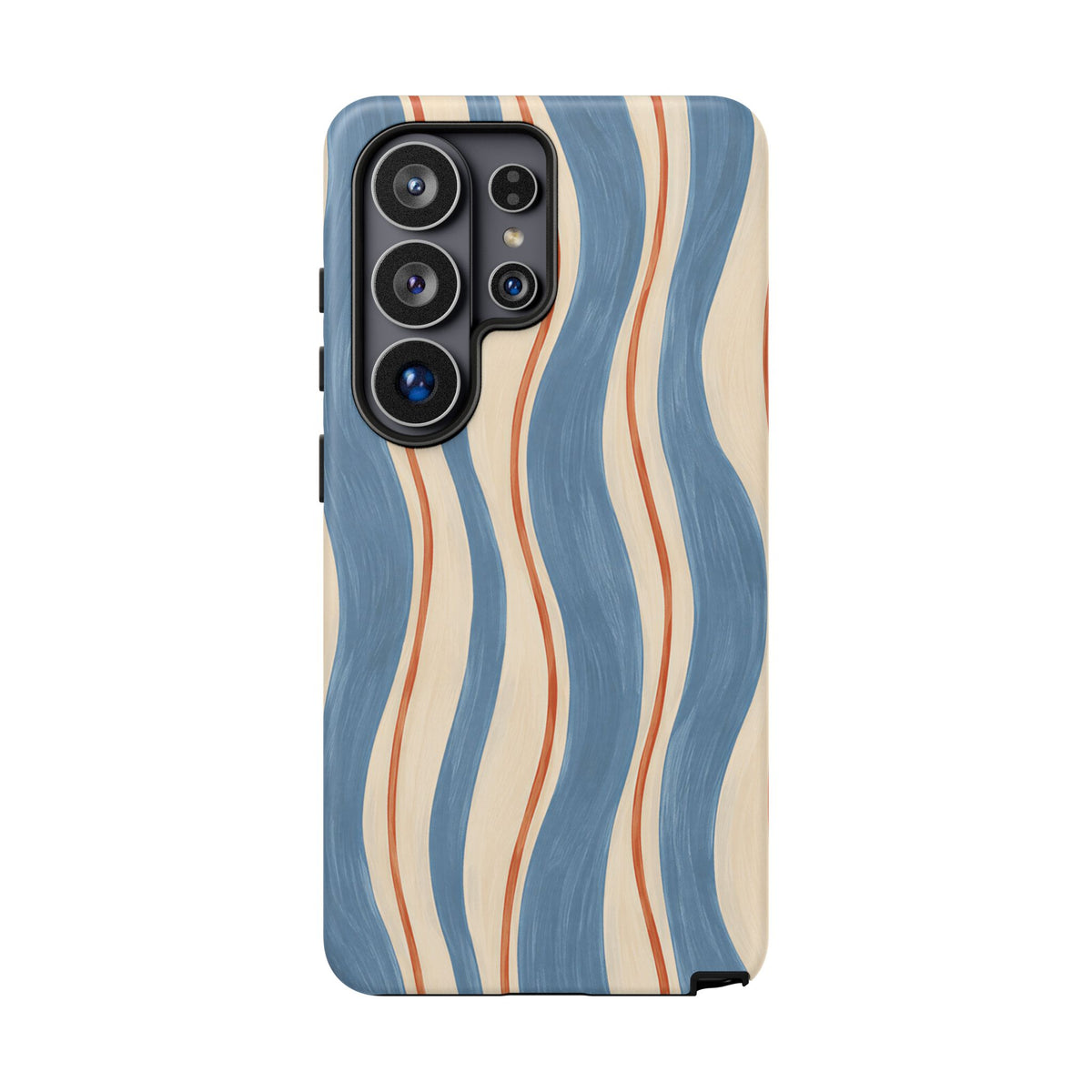Blue Wavy Stripe Samsung Galaxy Tough Case | Riviera Ribbons
