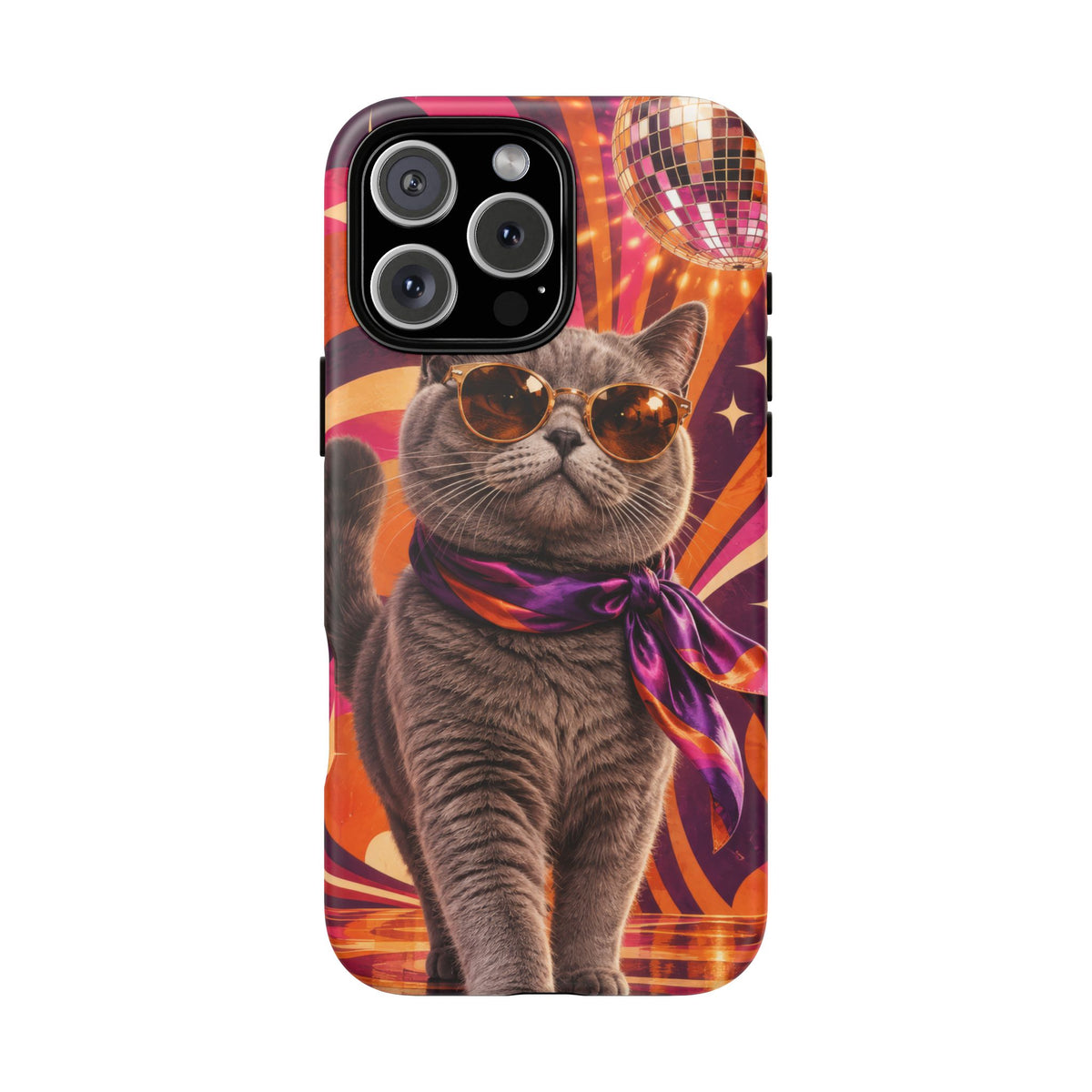 Disco Whiskers iPhone Tough Case | disco cat