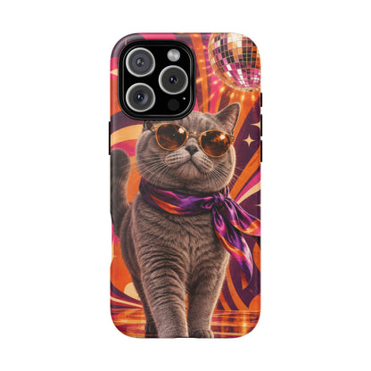 Disco Whiskers iPhone Tough Case | disco cat