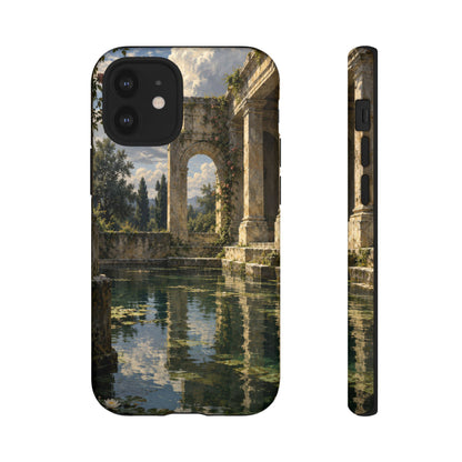 The Flooded Court iPhone Tough Case | Ancient Garden Landscape