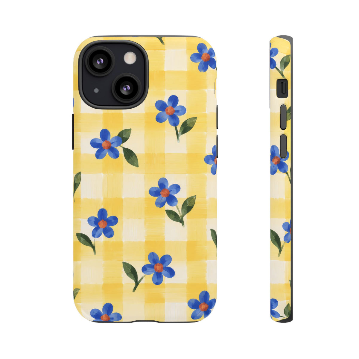 Buttercup Picnic iPhone Tough Case | yellow gingham