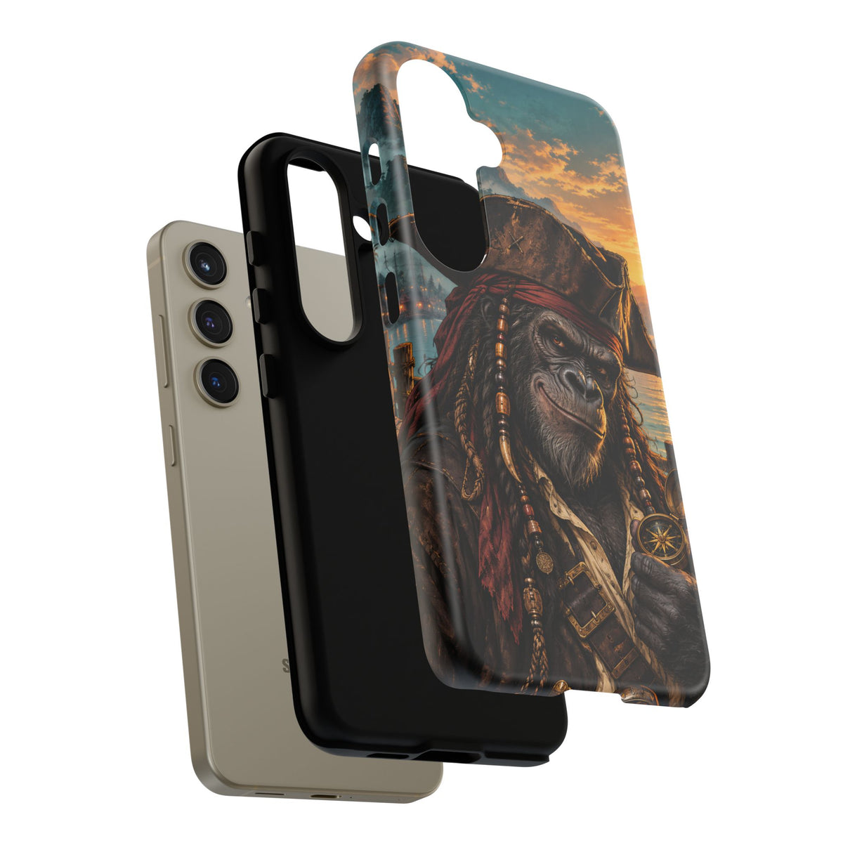 Pirate Gorilla Samsung Galaxy Tough Case | Captain Silverback