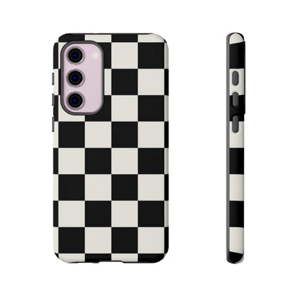 Classic Check Samsung Galaxy Tough Case | Black & White Checkerboard