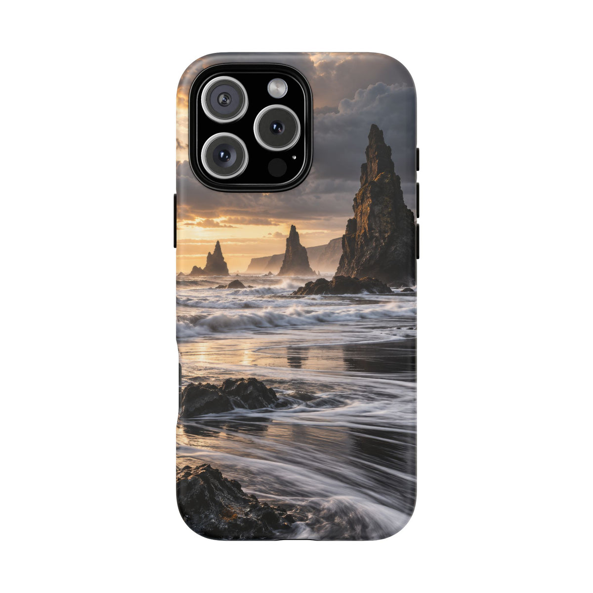 Black Sand and Silver iPhone Tough Case | black sand beach