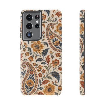 Saffron Heirloom Samsung Galaxy Tough Case | Floral Paisley on Ivory