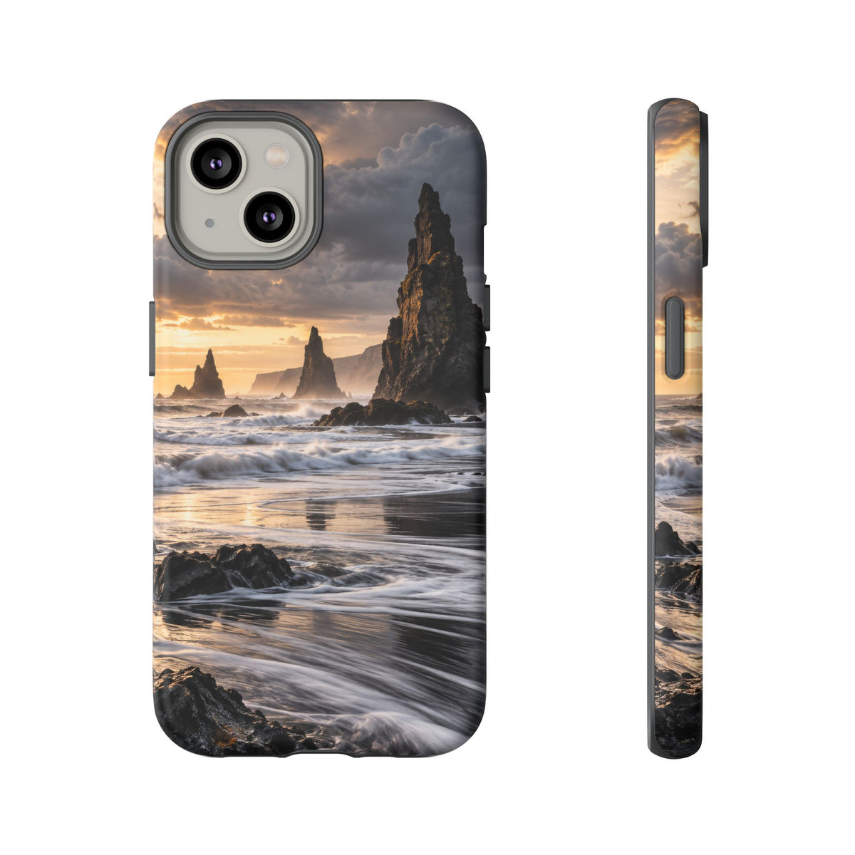 Black Sand and Silver iPhone Tough Case | black sand beach