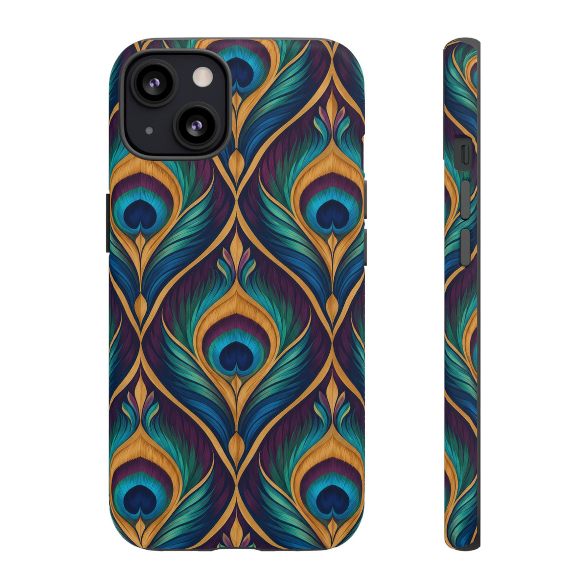Peacock Nocturne iPhone Tough Case | art deco