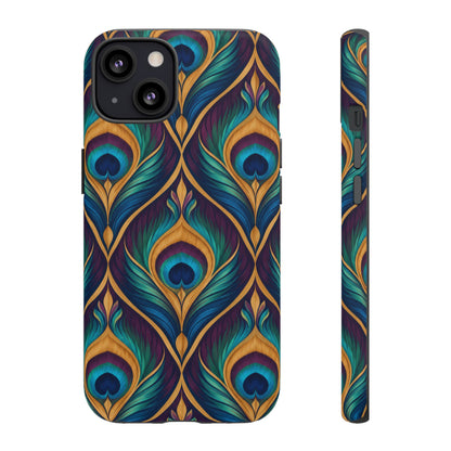 Peacock Nocturne iPhone Tough Case | art deco