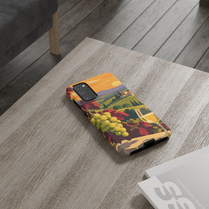 Wine & Grapes — Golden Vintage Samsung Galaxy Tough Case | wine grapes