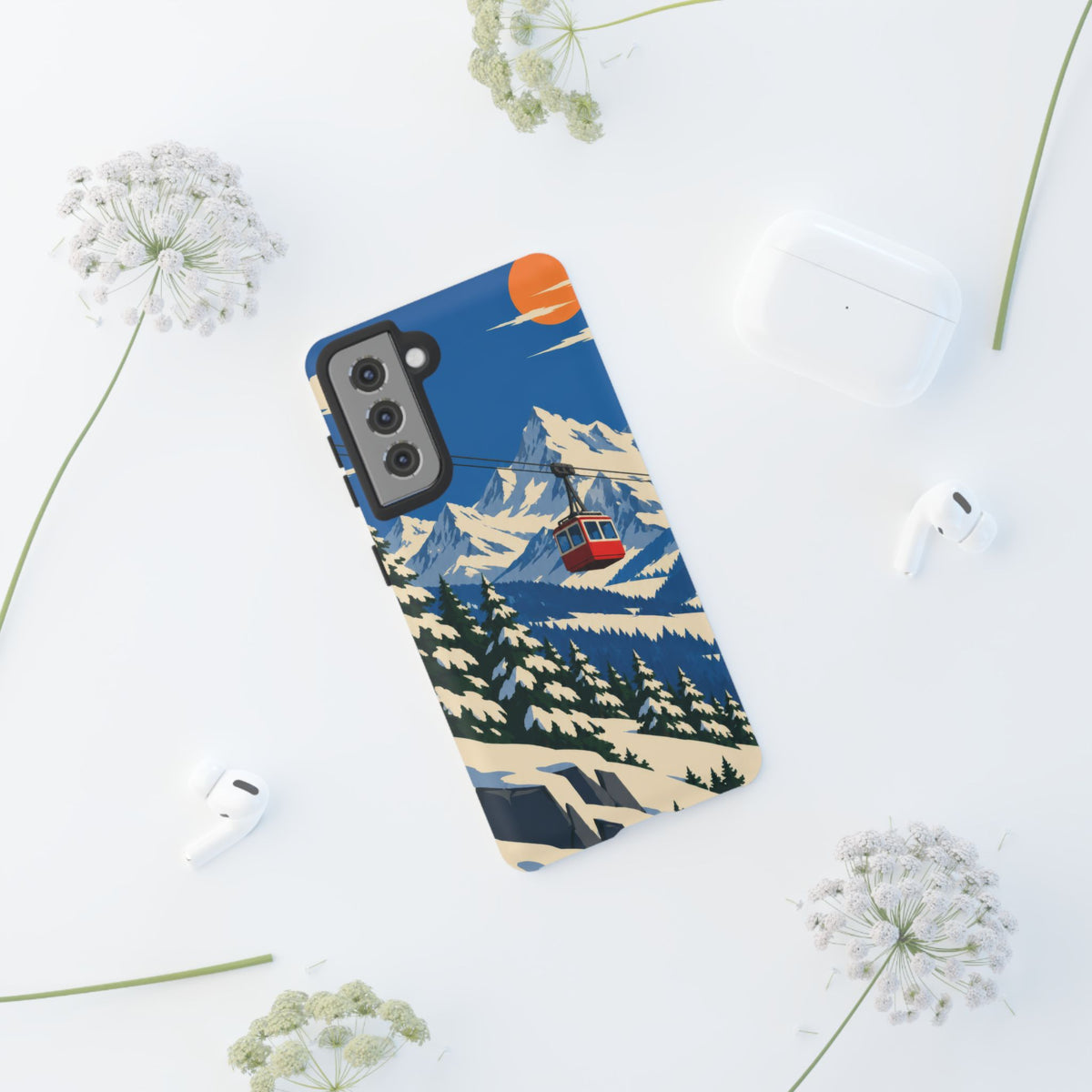 Swiss Skiing — Lift to the Sky Samsung Galaxy Tough Case