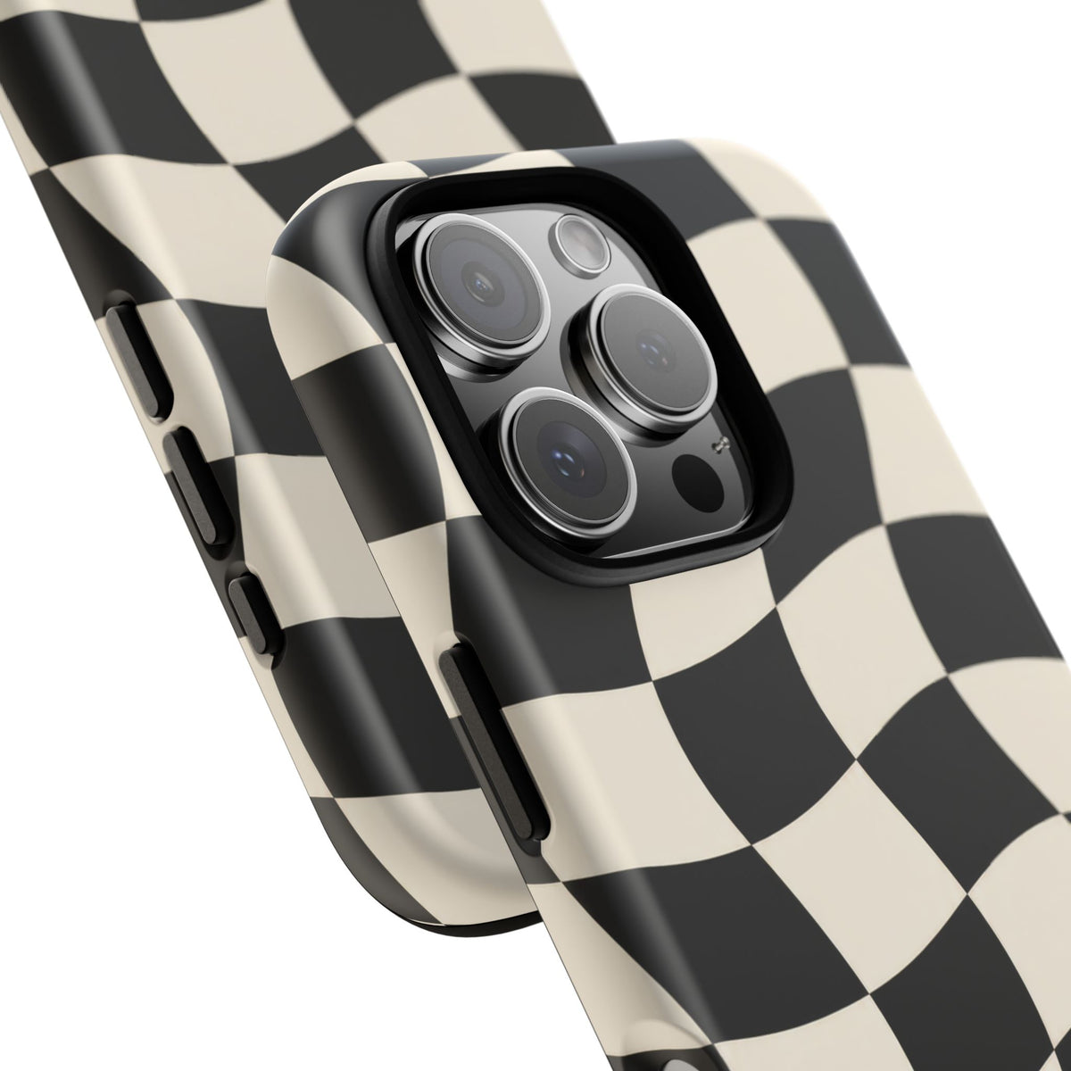 Liquid Check iPhone Tough Case | Wavy Checkerboard