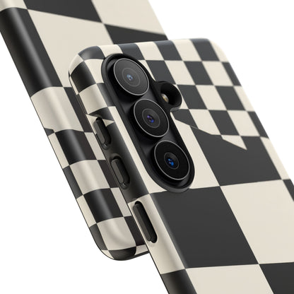 Check Shift Samsung Galaxy Tough Case | Black & White Checkerboard