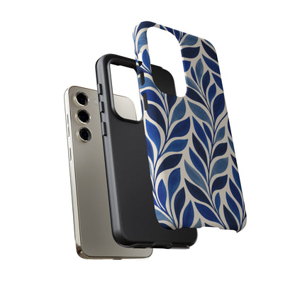 Cobalt Current Samsung Galaxy Tough Case | Cobalt Blue Leaf Pattern