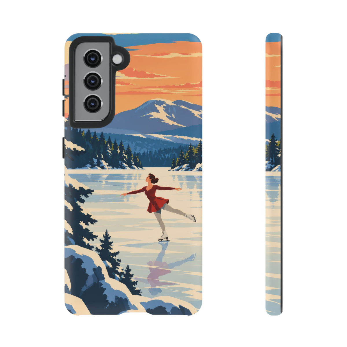 Lake Placid Skater — Winter Glide Samsung Galaxy Tough Case