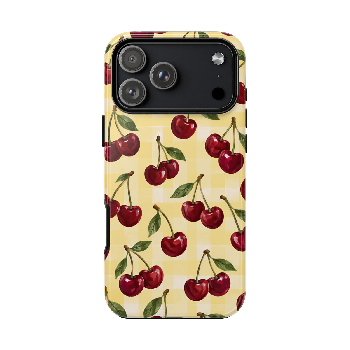 Cherry Gingham iPhone Tough Case | Cherry Picnic