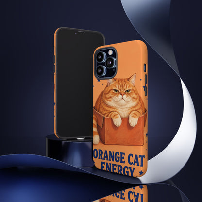 Orange Cat Energy iPhone Tough Case