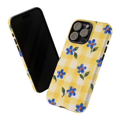 Buttercup Picnic iPhone Tough Case | yellow gingham