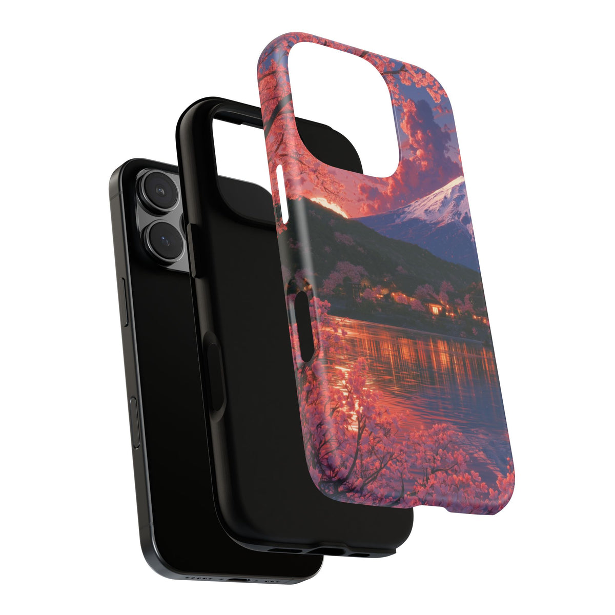 Sakura Lakeside Village iPhone Tough Phone Case