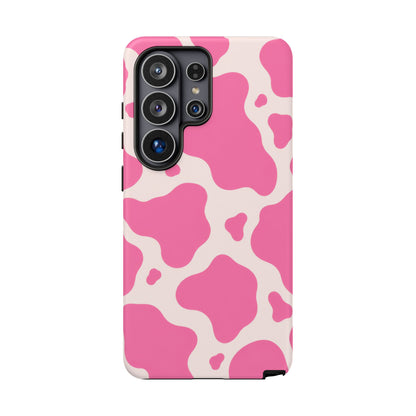 Strawberry Milk Samsung Galaxy Tough Case | Pink Cow Print