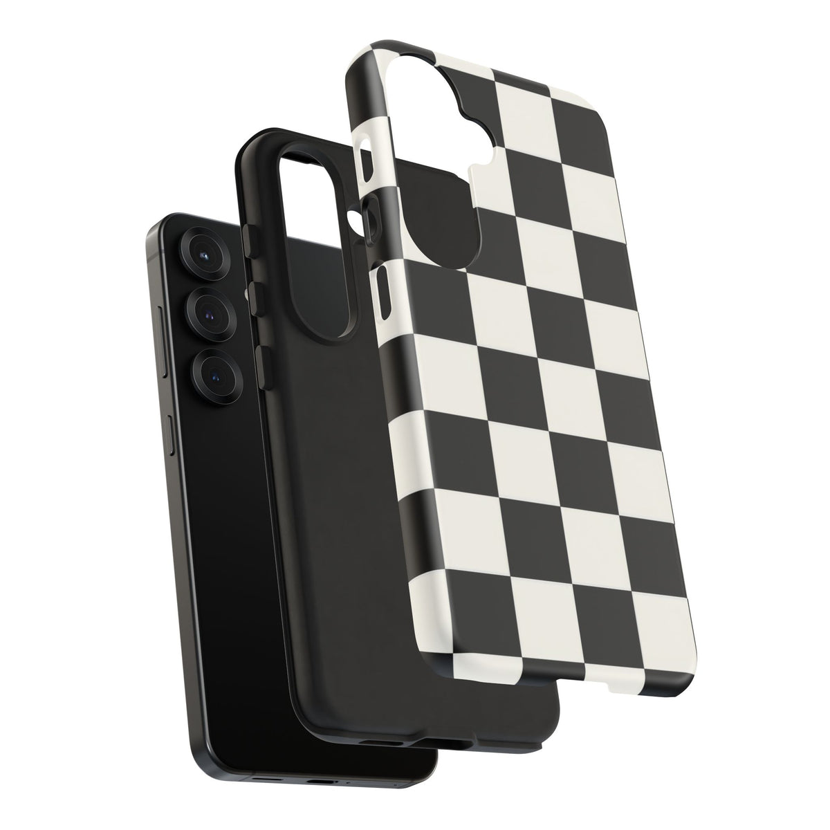 Classic Check Samsung Galaxy Tough Case | Black & White Checkerboard