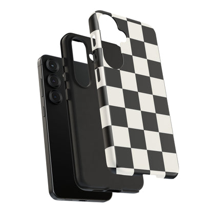 Classic Check Samsung Galaxy Tough Case | Black & White Checkerboard