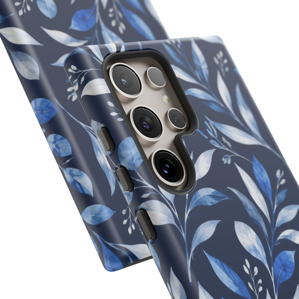 Blue Hour Botanical Samsung Galaxy Tough Case | Blue Botanical Leaf Pattern
