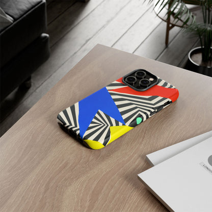 Broken Signal iPhone Tough Case | Optical Stripe Art