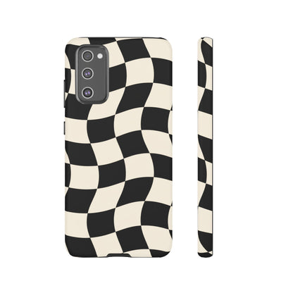 Liquid Check Samsung Galaxy Tough Case | Wavy Checkerboard
