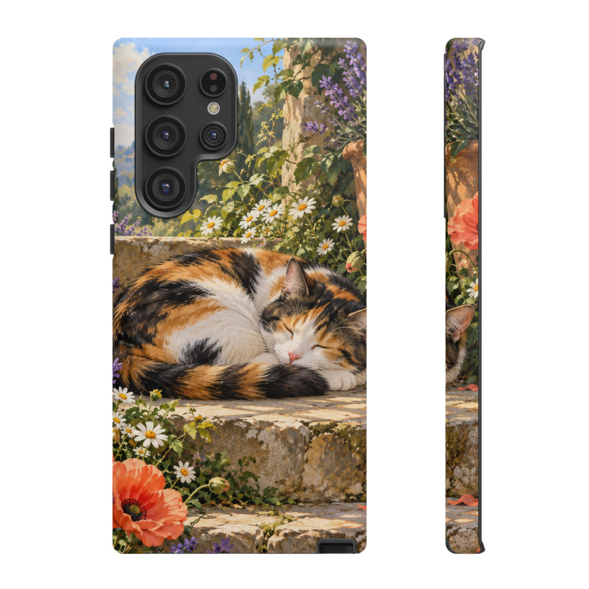 Garden Nap Samsung Galaxy Tough Case | calico cat
