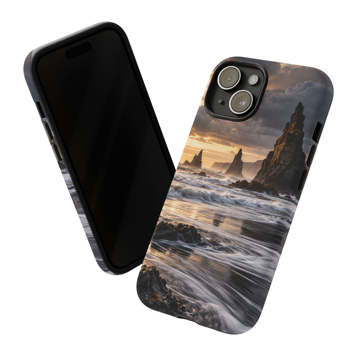 Black Sand and Silver iPhone Tough Case | black sand beach