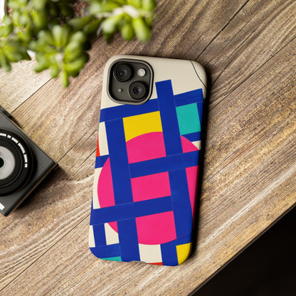 Chromatic Mischief iPhone Tough Case | Geometric Color Block Art