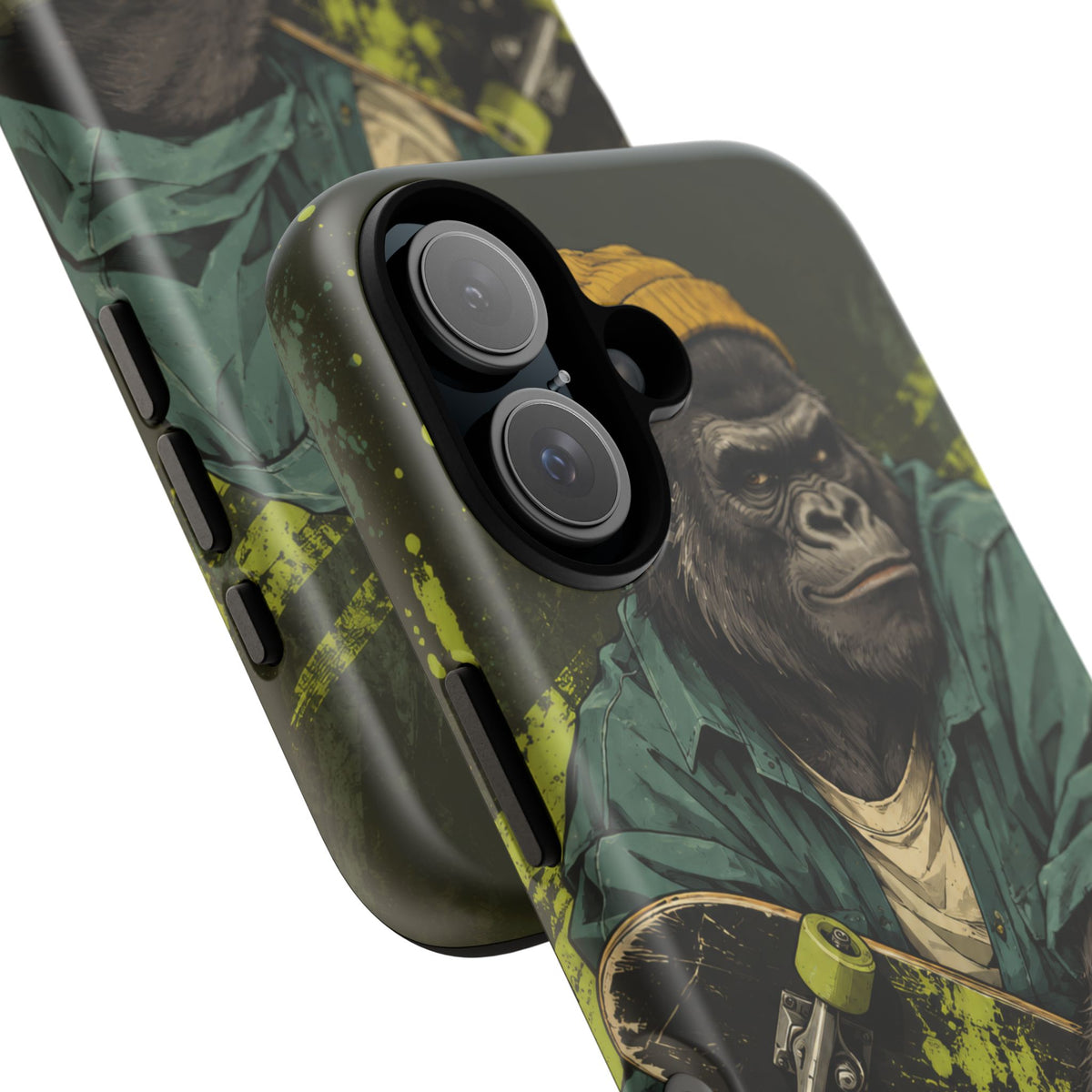 Concrete Jungle iPhone Tough Case | Skater Gorilla Illustration