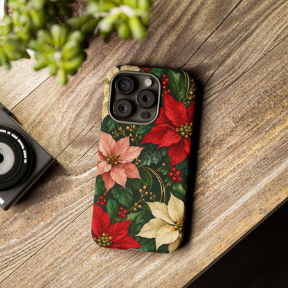 Noel in Bloom iPhone Tough Case | poinsettia