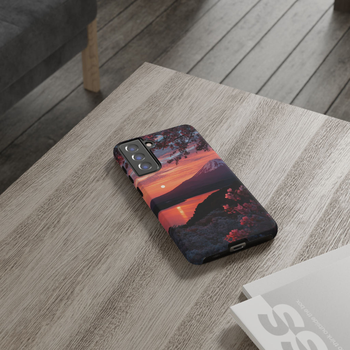 Fuji Moonlit Sakura Samsung Galaxy Tough Phone Case