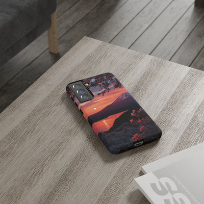 Fuji Moonlit Sakura Samsung Galaxy Tough Phone Case
